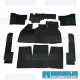 Carpet Kit, 7-Piece w/Footrest, w/Heater Grommets, Black EMPI