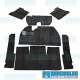 Carpet Kit, 7-Piece w/o Footrest, w/Heater Grommets, Black