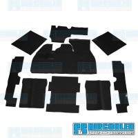 Carpet Kit, 9-Piece w/Footrest, Black