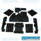 Carpet Kit, 9-Piece w/Footrest, Black