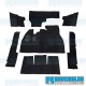 Carpet Kit, 7-Piece w/Footrest, Black