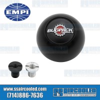 Shifter Knob, Bugpack Logo, Aluminum, Black