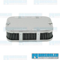 Air Filter Assembly, DFV/DFAV/DFEV, Rectangle, Gauze Element, Chrome