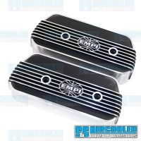 Valve Covers, Bolt On, Aluminum, Polished w/Black Inset