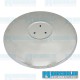 Hub Cap, 4-Lug, Flat Style w/Holes for Center Cap, Chrome