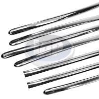 Body Molding Kit, 7pc Set, Stainless Steel, Fits Cars w/Crest