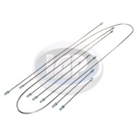 Brake Line Kit, 7pcs, Stainless Steel, Late Swing Axle Suspension