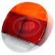 Tail Light Lens, Amber/Red/White, Euro Style, Left