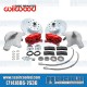 Disc Brake Kit, Front, 5x130/5x4.75, Wilwood 4-Piston Calipers, Forged Drop Spindle, Red