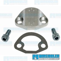 Fuel Pump Block Off, Aluminum, Silver