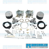 Carburetor Kit, 40mm Brosol/Solex, Dual, Twist Style Linkage w/Air Cleaners