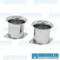 Velocity Stacks, IDF/DRLA/HPMX, 2-1/4in Tall, Steel, Chrome