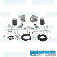 Carburetor Kit, 34mm ICT, Dual, Hexbar Style Linkage w/Air Cleaners