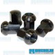 Lug Nuts, M14-1.5, Ball Seat, Porsche Style, Aluminum, Black