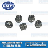 Alloy Lug Nuts, M12-1.5, 60° Taper, 12pt Open Style, Black