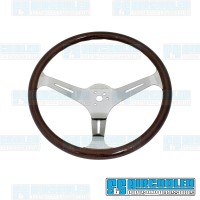 Steering Wheel, 380mm Diameter, 31mm Grip, Dark Classic Wood