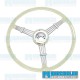 Steering Wheel, 15-1/2in Diameter, Banjo Style, Silver/Grey
