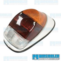 Tail Light Assembly, Amber/Red/Clear, Euro Style, Left