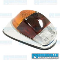 Tail Light Assembly, Amber/Red/Clear, Euro Style, Right