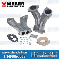 Intake Manifold Kit, 48-51mm IDA. Dual Port, Straight, Tall