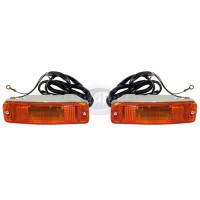 Turn Signal Assemblies, Amber, Left & Right, Cal Look