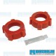 Spring Plate Bushings, 1-3/4in I.D., Knobby, Urethane, Red