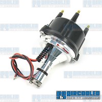 Distributor, Billet, Centrifugal Advance w/Ignitor II Electronic Points, Black Cap