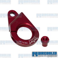 Distributor Clamp, Billet Aluminum, w/Ignition Timing Marks, Red