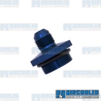 Oil Filler Cap/Breather, -8 AN Male Fitting, Aluminum, Blue