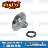 Fuel Tank Adapter, -6 AN Male Fitting, Silver