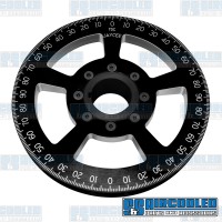 Crankshaft Pulley, 7in, Billet Aluminum, Black